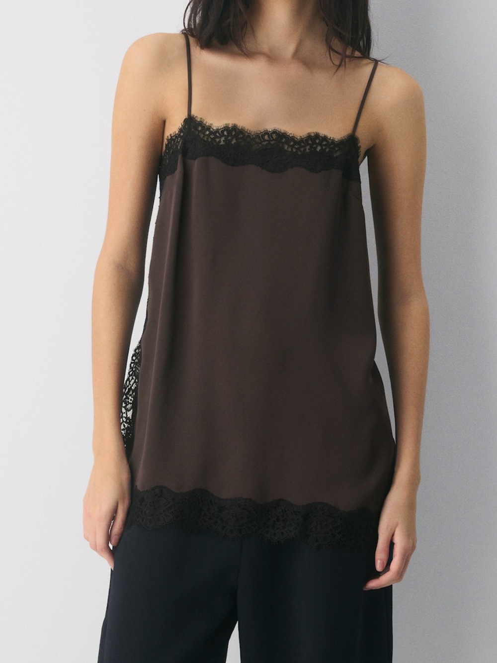 Aritzia Serif Satin Camisole top